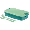 CURVER Lunch&Go Ορθογώνιο μπολ φαγητού με ενσωματωμένα μαχαιροπίρουνα, 1,4L, Μπλε