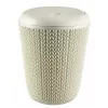 CURVER Knit 7L Στρογγυλός κάδος απορριμμάτων μπάνιου σε Λευκό
