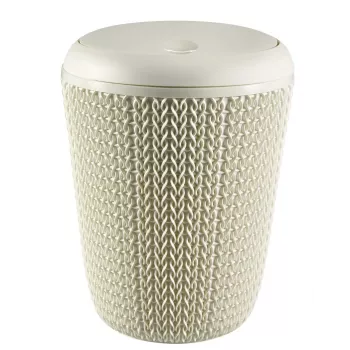 CURVER Knit 7L Στρογγυλός κάδος απορριμμάτων μπάνιου σε Λευκό