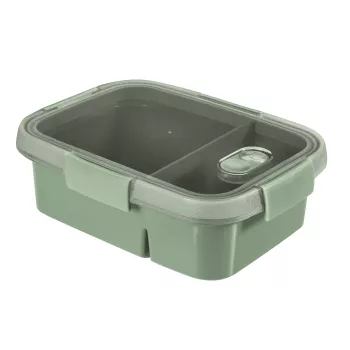 CURVER Smart Eco To Go Dual Ορθογώνια δοχεία φαγητού 0,9L (0,6L + 0,3L) Soft Green
