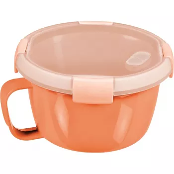 CURVER Smart To Go Mix Noodles Μπολ φαγητού στρογγυλό 0,9L διάφανο με πράσινες λεπτομέρειες, χωρίς BPA, στεγανό, κατάλληλο για φούρνο μικροκυμάτων και πλυντήριο πιάτων