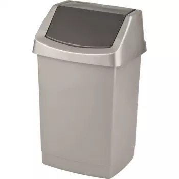 CURVER Click-it Κάδος απορριμμάτων με πεντάλ 25L, Ασημί, 32,5 x 26,5 x 50,5 cm