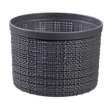 CURVER Καλάθι με καπάκι Jute Στρογγυλό 2L Ø17x13cm Σκούρο γκρι