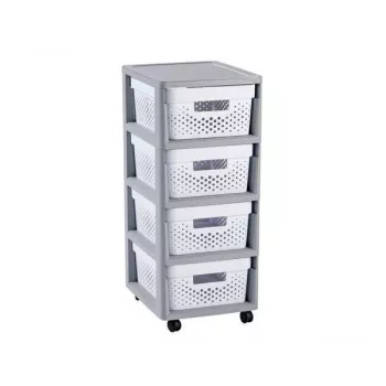 CURVER Infinity Ράφι με 4 θήκες 11L 30x36x69cm Γκρι/Λευκό