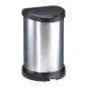 CURVER Deco Κάδος απορριμμάτων με πεντάλ 15L Ασημί