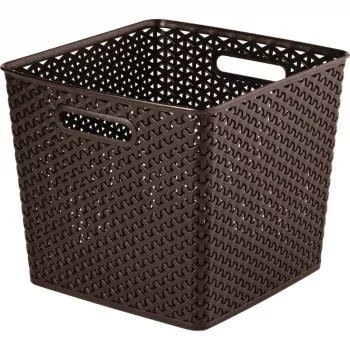 CURVER My Style Τετράγωνο καλάθι αποθήκευσης 25L Σκούρο καφέ 32,5x32,5x28cm