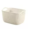 CURVER Knit Collection Ορθογώνιο καλάθι αποθήκευσης S 8L Λευκό 30x22x17 cm