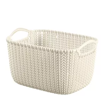CURVER Knit Collection Ορθογώνιο καλάθι αποθήκευσης S 8L Λευκό 30x22x17 cm