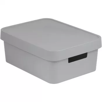 Curver Infinity Recycled 11L Κουτί αποθήκευσης με καπάκι, Γκρι, 36x27x14cm