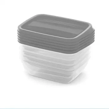 CURVER Vedo Σετ δοχείων αποθήκευσης 5x0,5L Διαφανές Γκρι