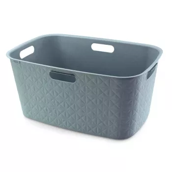 CURVER Softex 45L ορθογώνιο καλάθι απλύτων με ενσωματωμένες λαβές, Πετρόλ, 57x37x27 cm