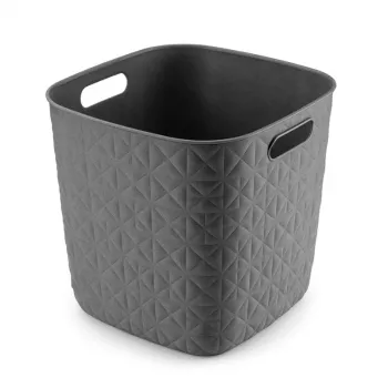 CURVER Softex τετράγωνο καλάθι αποθήκευσης 15L Σκούρο γκρι