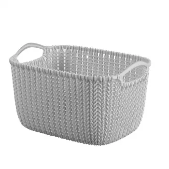 CURVER Knit Collection Ορθογώνιο καλάθι αποθήκευσης 8L Ανοιχτό γκρι