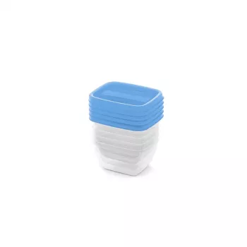 CURVER Ορθογώνιο σετ δοχείων αποθήκευσης 5x0,25L Vedo Διαφανές Μπλε
