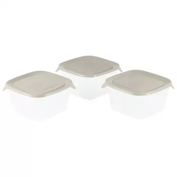 CURVER Fresh&Go Τετράγωνο σετ αποθήκευσης, 3 x 1,2 L, Μπεζ