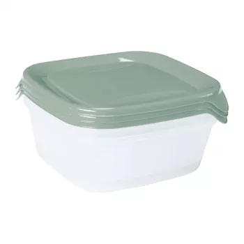 CURVER Fresh&Go Τετράγωνα Δοχεία Διατήρησης Φρεσκάδας Σετ 3 x 0,8 L Πράσινο
