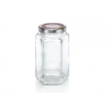 LEIFHEIT εξαγωνικό γυάλινο δοχείο 1700 ml