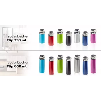 LEIFHEIT Thermo Mug Flip 350 ml ασημί