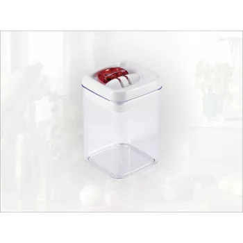 LEIFHEIT Fresh&Easy δοχείο διατήρησης 800ml, αεροστεγές, στοιβαζόμενο, χωρίς BPA, διαφανές με λευκό/πράσινο καπάκι