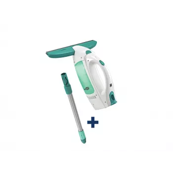 LEIFHEIT Fenstersauger Dry&Clean με στέλεχος Click System 43 cm, ηλεκτρική σκούπα παραθύρων, λευκό/τυρκουάζ