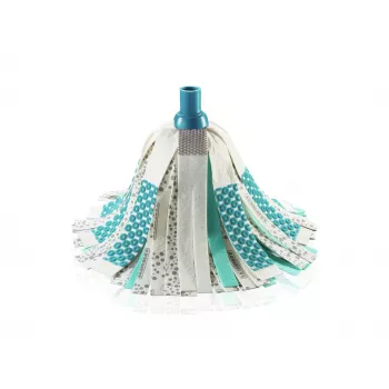 LEIFHEIT 3in1 Power Mop με τεχνολογία Clean Twist Spin, τηλεσκοπικό στέλεχος, κουβάς 20L, κεφαλή μικροϊνών, τυρκουάζ/λευκό
