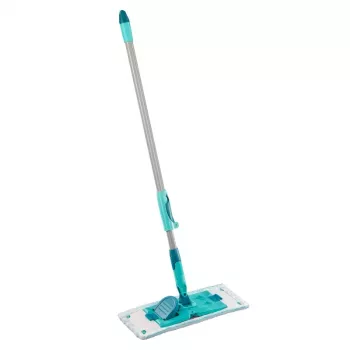 LEIFHEIT PowerClean M βούρτσα δαπέδου με τηλεσκοπικό στέλεχος, 33 cm, πράσινο/γκρι