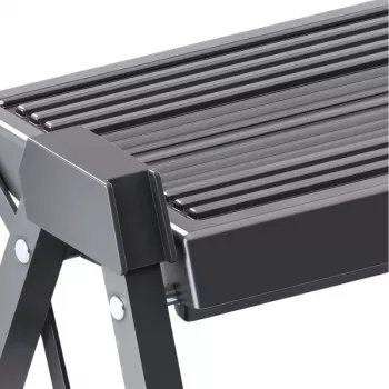 HAILO Πτυσσόμενο σκαμπό StepFix / χάλυβας / 2 σκαλοπάτια / μαύρο