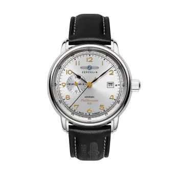 Zeppelin Mediterranee 96681 Αυτόματο Ανδρικό Ρολόι, 40mm, Μπλε Καντράν, Μπλε Δερμάτινο Λουράκι