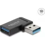 Delock USB 10 Gbps Type-A αρσενικό σε θηλυκό Adapter, Αριστερά Γωνιακός