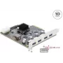 Delock κάρτα PCI Express x4 σε 4 x USB 10 Gbps USB Type-A Dual Channel
