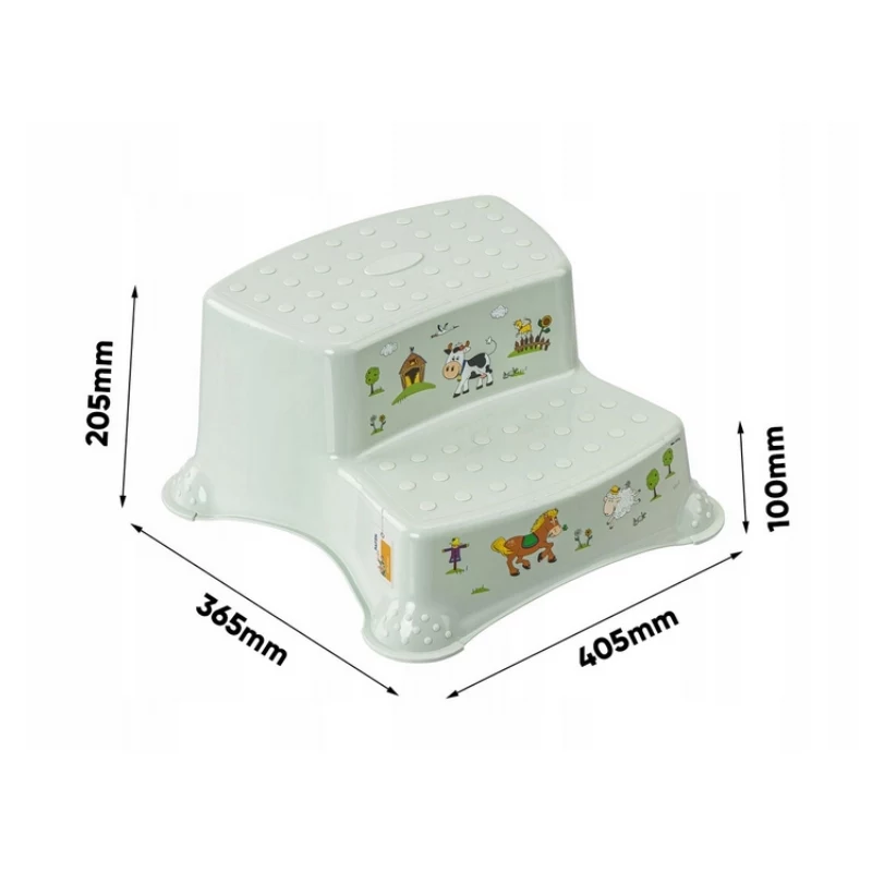 KEEEPER Παγκάκι δύο σταδίων Igor Funny Farm 40x37x21 cm Soft Green