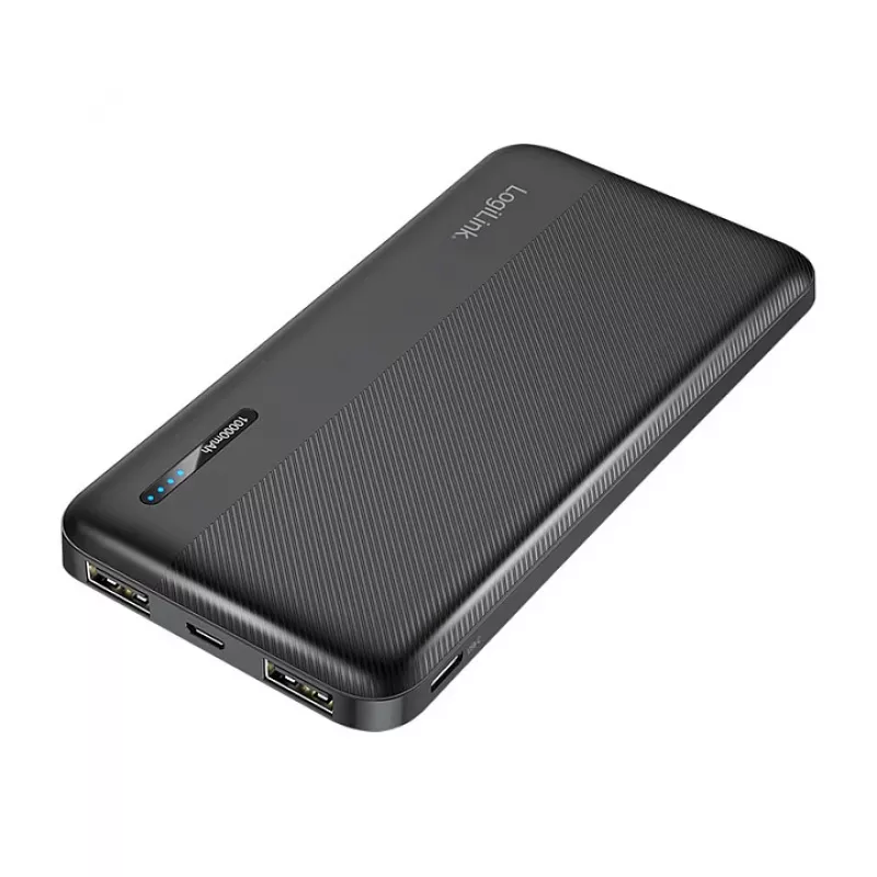 LogiLink PA0338RF Powerbank 10000 mAh με USB-C PD και Quick Charge 3.0, Μαύρο
