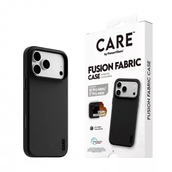 CARE by PanzerGlass Fusion Fabric Θήκη Μαύρη με MagSafe για iPhone 17 Pro Max
