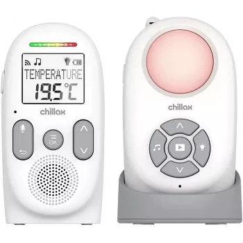 Chillax CB360 Φορητό DECT Ενδοεπικοινωνιακό μόνιτορ μωρού, 120 κανάλια, Λευκό