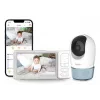 Chillax DM568 Wi-Fi & FHSS Βιντεομόνιτορ μωρού με οθόνη 5 ιντσών, περιστρεφόμενη-ανακλινόμενη κάμερα, νυχτερινή όραση, αμφίδρομη επικοινωνία, αισθητήρα θερμοκρασίας, νανουρίσματα και εφαρμογή Hubble
