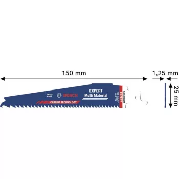 Bosch EXPERT Multi Material Λεπίδα σέγας 2608902332 S959XHM, Carbide, 150 mm, 6 TPI