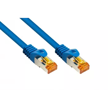 Kabelmeister RJ45 Καλώδιο Patch Cat.7 S/FTP, εξαιρετικά εύκαμπτο περίβλημα TPE, χωρίς αλογόνα, μπλε, 0,25 m