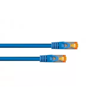 Kabelmeister RJ45 Καλώδιο Patch Cat.7 S/FTP, εξαιρετικά εύκαμπτο περίβλημα TPE, χωρίς αλογόνα, μπλε, 0,25 m