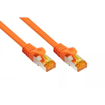 KABELMEISTER Cat.7 S/FTP Patch καλώδιο, RJ45, θήκη TPE, χωρίς αλογόνα, πορτοκαλί, 0,25 m