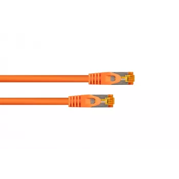 KABELMEISTER Cat.7 S/FTP Patch καλώδιο, RJ45, θήκη TPE, χωρίς αλογόνα, πορτοκαλί, 0,25 m