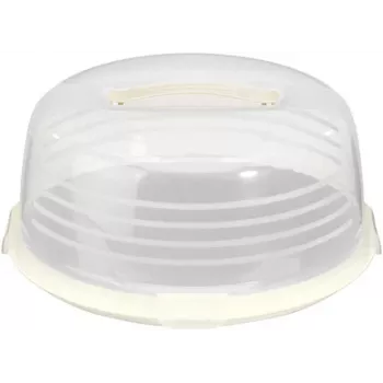 CURVER Στρογγυλή θήκη μεταφοράς κέικ Ø34,7x15,6 cm κρεμ