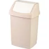 CURVER Click-it Κάδος Απορριμμάτων με Πεντάλ 15L ορθογώνιος μπεζ Πολυπροπυλένιο με αφαιρούμενο εσωτερικό κάδο