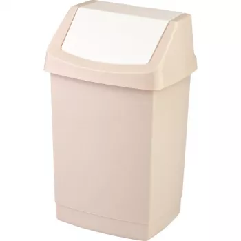 CURVER Click-it Κάδος Απορριμμάτων με Πεντάλ 15L ορθογώνιος μπεζ Πολυπροπυλένιο με αφαιρούμενο εσωτερικό κάδο