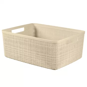 Curver Καλάθι Jute M 12L 36x28x15cm Κρεμ
