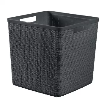 CURVER Καλάθι Jute Τετράγωνο 17L 28x28x27cm Σκούρο Γκρι
