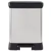 CURVER Μεταλλικός Κάδος Απορριμμάτων με Πεντάλ Deco Bin Duo 10+18L Ασημί