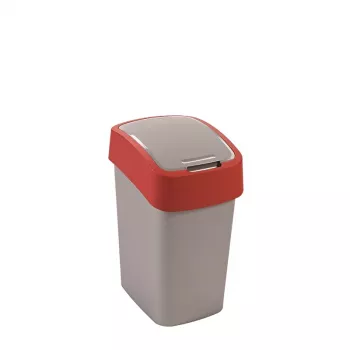 CURVER Flip Bin 25L Κάδος Απορριμμάτων Ασημί/Κόκκινο