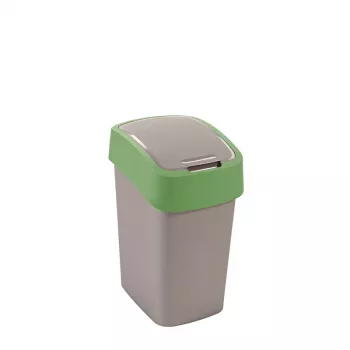 Curver Flip Bin Κάδος Απορριμμάτων 25L, Ασημί/Πράσινο