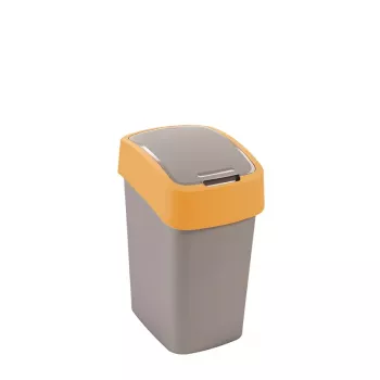 Curver Flip Bin Κάδος Απορριμμάτων 25L, Ασημί/Κίτρινο