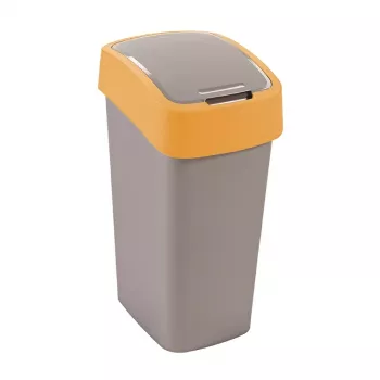 CURVER Flip Bin 45L Κάδος Απορριμμάτων Ασημί/Κίτρινο